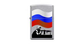 Зажигалка ZIPPO Защитник Отечества, с покрытием Street Chrome™, латунь/сталь, 36x12x56 мм